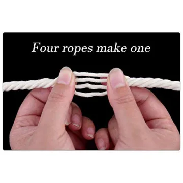 Portable Cotton Clothesline with Carabiner Hooks Travel Home