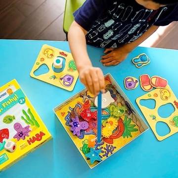 HABA Here Fishy Fishy Magnetic Fishing Game for Toddlers