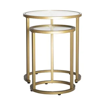 Chic Studio Designs Gold and Glass Nesting Tables