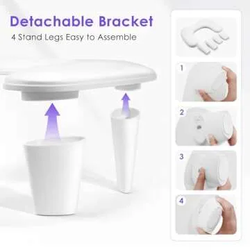 Arm Rest for Nails Tech: U-Shaped Manicure Nail Arm Rest Stand Big White Armrest Microfiber PU Leather Hand Rest Pillow for Acrylic Nail Cushion