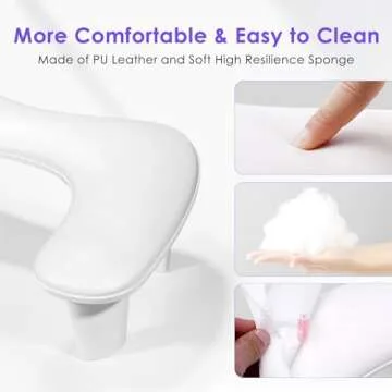 Arm Rest for Nails Tech: U-Shaped Manicure Nail Arm Rest Stand Big White Armrest Microfiber PU Leather Hand Rest Pillow for Acrylic Nail Cushion