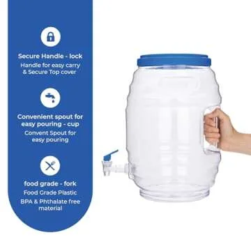 CHAMPS 3 Gallon BPA-Free Water Dispenser for Parties