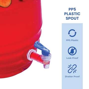 CHAMPS 3 Gallon BPA-Free Water Dispenser for Parties