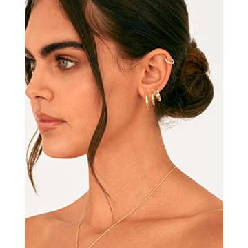 PAVOI 18K Gold Sterling Silver Hoop Earrings | 3 Sizes