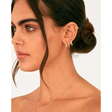 PAVOI 18K Gold Sterling Silver Hoop Earrings | 3 Sizes