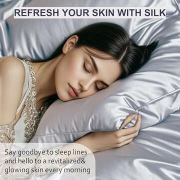 Ravmix Silk Pillowcase for Luxurious Sleep and Skin
