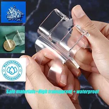 JWCE Clear Adhesive Hooks for Shower Wall Shaver Holder Razor Holder Storage Holders for Phone, Bathtub Organizers and Kitchen Organizer for Razor Plug Towel (Clear-4pcs)