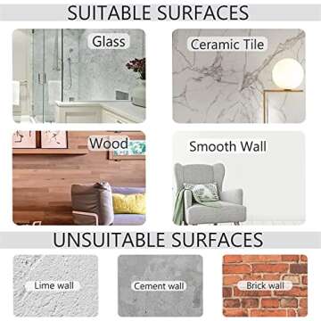 JWCE Clear Adhesive Hooks for Shower Wall Shaver Holder Razor Holder Storage Holders for Phone, Bathtub Organizers and Kitchen Organizer for Razor Plug Towel (Clear-4pcs)