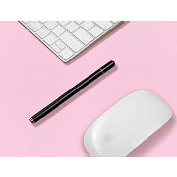 Leather Desk Pad Protector, Mouse Pad, Non-Slip Computer Mat for Desk, PU Leather Office Desk Mat for Home & Office, Waterproof Laptop Desk Blotter Pad for Keyboard and Mouse, Pink (13.7''X23.6'')