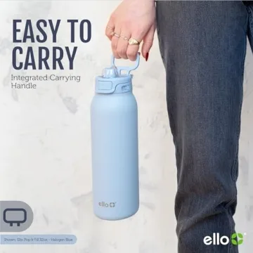 Ello Pop & Fill 22oz Insulated Water Bottle for Hydration