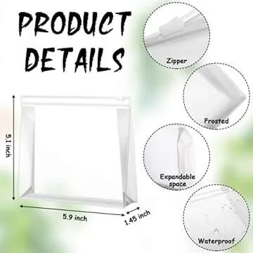 Xuniea 50 Clear Makeup Bags for Travel and Organization