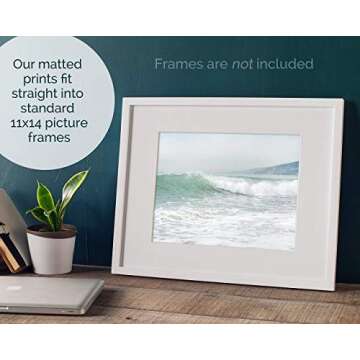 Coastal Ocean Waves Wall Art, California Beach Decor, Malibu Pacific Palisades Landscape Picture - 8...