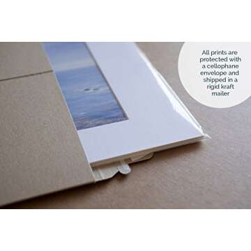 Coastal Ocean Waves Wall Art, California Beach Decor, Malibu Pacific Palisades Landscape Picture - 8x10 Matted Photographic Print (not framed), ‘Breaking Surf’