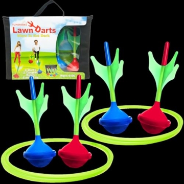 Funsparks Glow in The Dark Lawn Darts Game Set for Family Fun