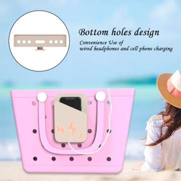 Bogg Bag Phone Holder,|Baseball Bogg Charm,Universal Cell Phone Holder for Bogg Bag Fits for iPhone 15/14/13/12/11/Pro Max/Samsung,Mushroom Bogg Bag Accessories