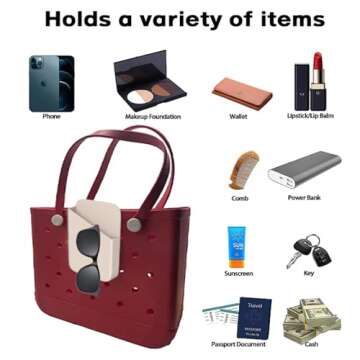 Bogg Bag Phone Holder,|Baseball Bogg Charm,Universal Cell Phone Holder for Bogg Bag Fits for iPhone 15/14/13/12/11/Pro Max/Samsung,Mushroom Bogg Bag Accessories