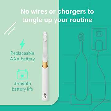 quip Gold Electric Toothbrush with Travel Cover & Timer