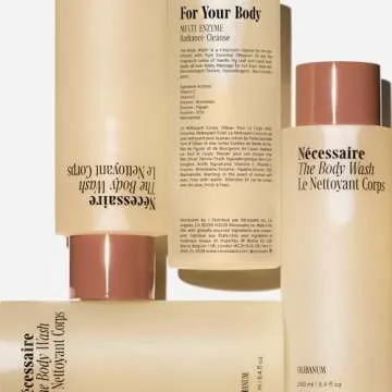 Nécessaire The Body Wash Olibanum. Natural Body Wash for Women + Men. Radiance Cleanse. Multi-Enzyme Gel Cleanser for Dull Skin, 8.4 Fl Oz.