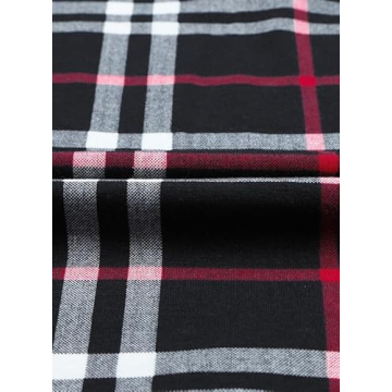 Trendy Women's Plaid V Neck Blouse for All Seasons