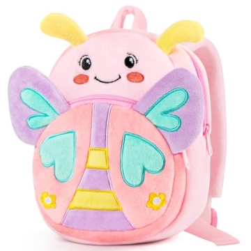 HONGTEYA Toddler Backpack Plush Cat Soft Mini Backpack for Kids Birthdays and Gifts