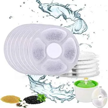 HongFeng world Cat Water Fountain Replacement Filter,12 Pack Carbon Filters, Cat &Dog Fountain of Pe...