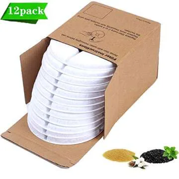 HongFeng world Cat Water Fountain Replacement Filter,12 Pack Carbon Filters, Cat &Dog Fountain of Pet Water Fountain Activated Carbon Filter