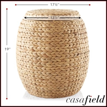Casafield Round Storage Basket with Lid - Stylish Organizer