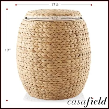 Casafield Round Storage Basket with Lid - Stylish Organizer