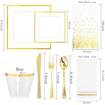 Elegant Festiva Gold Disposable Plates Set for All Celebrations