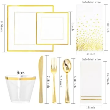 Elegant Festiva Gold Disposable Plates Set for All Celebrations