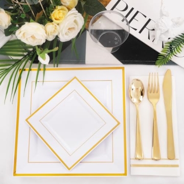 Elegant Festiva Gold Disposable Plates Set for All Celebrations