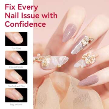 Makartt Almond Nail Tips, 500pcs Medium Pre-buffed Full Cover Clear Press on Nails 10 Sizes Soak Off Soft Gel Nail Tips Extension Professional Acrylic Fake Nails No Crease False Nail Salon DIY Art