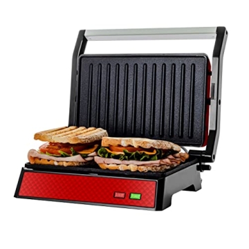 OVENTE 1000W Electric Panini Press Sandwich Maker Non-Stick