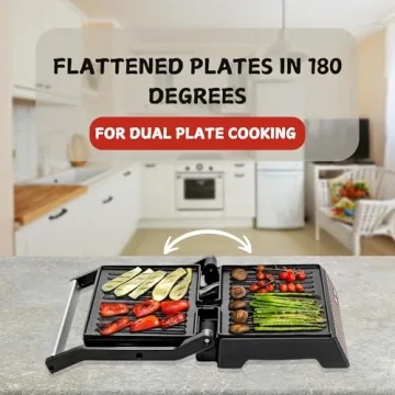 OVENTE 1000W Electric Panini Press Sandwich Maker Non-Stick