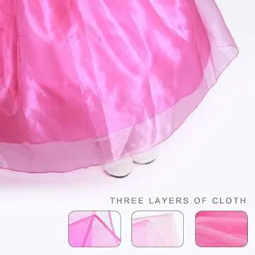 LOEL Girls Disney Princess Aurora Dress 4-5 Years