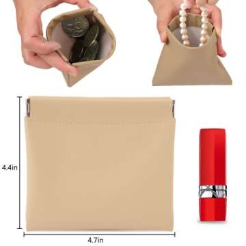 BUSOHA 4 PCS Small Makeup Bag for Purse, Mini Portable Cosmetic Bags for Women, Coin Purse Lipstick ...