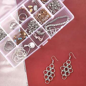 DICOBD 1620pcs Silver Jump Rings Jewelry Making Supplies