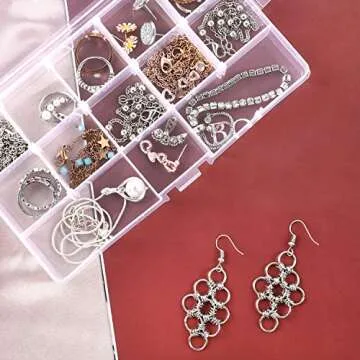 DICOBD 1620pcs Silver Jump Rings Jewelry Making Supplies