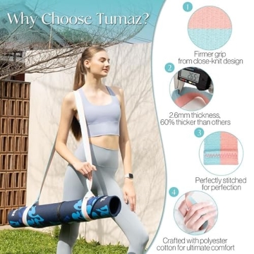 Durable Tumaz Yoga Mat Strap Adjustable Carrier for Yoga