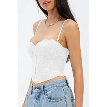 Chic Dealmore Women’s White Corset Top for Parties