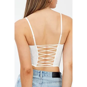 Chic Dealmore Women’s White Corset Top for Parties