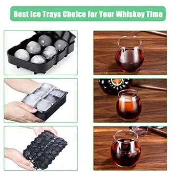 Ice Cube Tray Set for Perfect Spheres and Custom Drinks