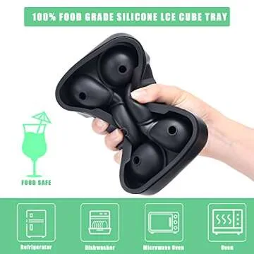 Ice Cube Tray Set for Perfect Spheres and Custom Drinks