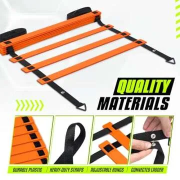 YES4ALL Agility Ladder - Adjustable & Durable Training Tool for All Sports