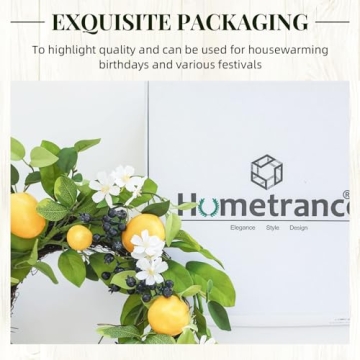 Spring Floral Wreath for Front Door, 18" Summer Decor