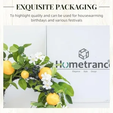 Spring Floral Wreath for Front Door, 18" Summer Decor