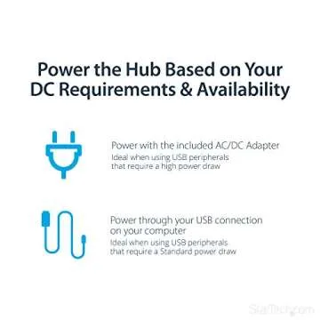 StarTech.com 7 Port USB 3.0 Hub – Up To 5 Gbps – 7 x USB – Universal Multi Port USB Extender for Your Desktop – USB Powered (ST7300USB3B)