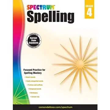 Spectrum Spelling Workbook Grade 4, Ages 9 to 10, 4th Grade Spelling Workbook, Handwriting Practice ...