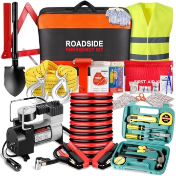 Essential Roadside Emergency Car Kit with Tools