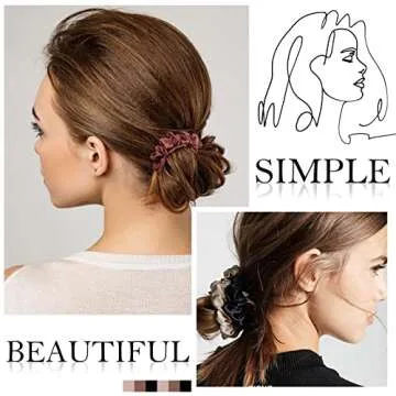 Pengxiaomei Satin Scrunchies 12Pcs for Elegant Hairstyles